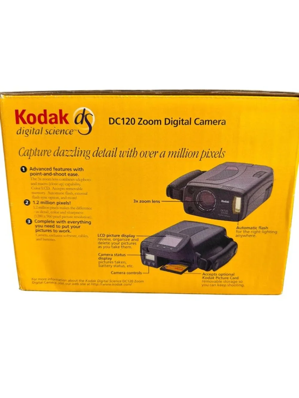 Kodak DC120 Zoom Digital Camera 1.2 Megapixels With Box & Software Included